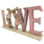 Decoratiune "Rabbit Love" 19*3*9cm, Clayre & Eef