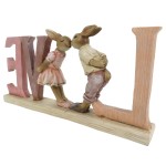 Decoratiune "Rabbit Love" 19*3*9cm, Clayre & Eef