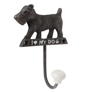 Cuier 1 agatatoare "I love my dog" 10*4*13 cm, Clayre&Eef Cuier 1 agatatoare "I love my dog" 10*4*13 cm, Clayre&Eef