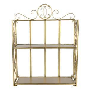 Etajera cu doua rafturi Gold, 41x18x53 cm, Clayre&Eef Etajera cu doua rafturi Gold, 41x18x53 cm, Clayre&Eef