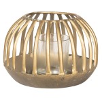 Felinar decorativ auriu Golden Lines 15*10 cm, Clayre & Eef