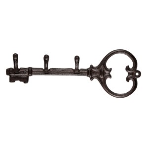 Cuier cu 3 agatatoare "Key" 33*4*14 cm, Clayre & Eef Cuier cu 3 agatatoare "Key" 33*4*14 cm, Clayre & Eef