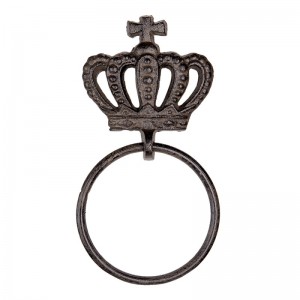 Suport prosoape cu prindere in perete "Crown" 13*4*15 cm, Clayre&Eef Suport prosoape cu prindere in perete "Crown" 13*4*15 cm, Clayre&Eef