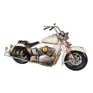 Motocicleta decorativa "My Beauty White Bike" 40*16*20cm, Clayre & Eef Motocicleta decorativa "My Beauty White Bike" 40*16*20cm, Clayre & Eef