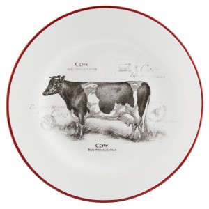Farfurie "Countryside Animals-Cow" 20 cm, Clayre & Eef Farfurie "Countryside Animals-Cow" 20 cm, Clayre & Eef