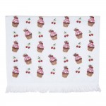 Prosop de bucatarie flausat 100% bumbac 40x66cm "Cupcakes", Clayre & Eef