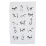 Prosop de bucatarie flausat "Dog Lover", Clayre & Eef