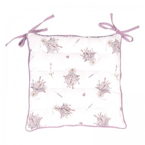 Perna pentru scaun cu umplutura din spuma "Lavender Garden" 40x40 cm, Clayre&Eef Perna pentru scaun cu umplutura din spuma "Lavender Garden" 40x40 cm, Clayre&Eef