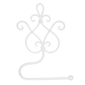 Suport hartie igienica de perete "Elegant White", Clayre & Eef Suport hartie igienica de perete "Elegant White", Clayre & Eef