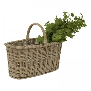 Cos din ratan, cu maner 51*22*40 cm, Clayre&Eef Cos din ratan, cu maner 51*22*40 cm, Clayre&Eef