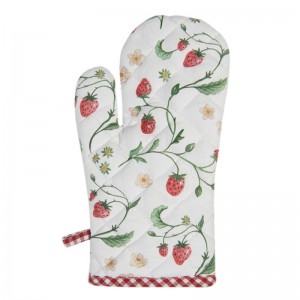 Manusa de bucatarie "Wild Strawberries", Clayre & Eef Manusa de bucatarie "Wild Strawberries", Clayre & Eef