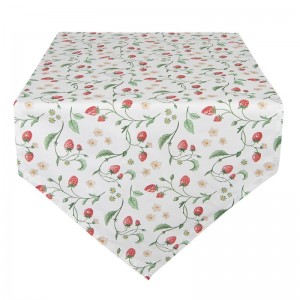 Napron/ traversa de masa "Wild Strawberries" 50*160 cm, Clayre & Eef Napron/ traversa de masa "Wild Strawberries" 50*160 cm, Clayre & Eef