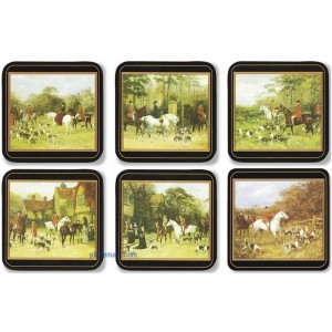 PIMPERNEL Tally Ho Set 6 Coasters 10.5 x 10.5cm PIMPERNEL Tally Ho Set 6 Coasters 10.5 x 10.5cm