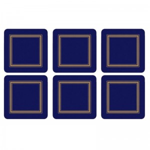 PIMPERNEL Classic Midnight Set 6 Coasters 10.5 x 10.5cm PIMPERNEL Classic Midnight Set 6 Coasters 10.5 x 10.5cm