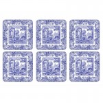 Pimpernel BLUE ITALIAN Set 6 Coasters 10.5 x 10.5cm