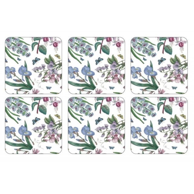 Pimpernel BOTANIC GARDEN CHINTZ Set 6 Coasters 10.5 x 10.5cm