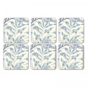 PIMPERNEL Willow Bough Blue Morris & CO Set 6 Coasters 10.5 x 10.5cm PIMPERNEL Willow Bough Blue Morris & CO Set 6 Coasters 10.5 x 10.5cm