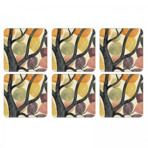 PIMPERNEL Dancing Branches Set 6 Coasters 10.5 x 10.5cm PIMPERNEL Dancing Branches Set 6 Coasters 10.5 x 10.5cm