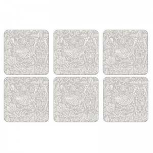 PIMPERNEL Pure Morris Strawberry Thief  Morris & CO Set 6 Coasters 10.5 x 10.5cm PIMPERNEL Pure Morris Strawberry Thief  Morris & CO Set 6 Coasters 10.5 x 10.5cm