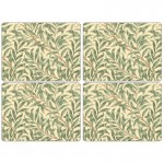 PIMPERNEL Willow Bough Green Morris Set 4 Placemats Large 40.10x29.80cm