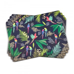 PIMPERNEL Sara Miller - Parrot Set 4 Placemats Large 40.10 x 29.80cm PIMPERNEL Sara Miller - Parrot Set 4 Placemats Large 40.10 x 29.80cm