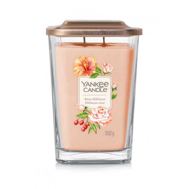 Lumanare Parfumata Elevation Collection Borcan Mare Rose Hibiscus, Yankee Candle