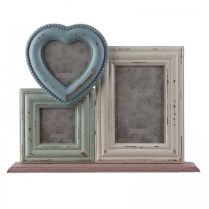 Rama foto "Blue Heart" 34x7x25 cm / 10x10 / 7x7 / 10x15 cm, Clayre & Eef Rama foto "Blue Heart" 34x7x25 cm / 10x10 / 7x7 / 10x15 cm, Clayre & Eef