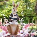 Decoratiune "Reading Rabbit" 15x13x40 cm,Clayre&Eef