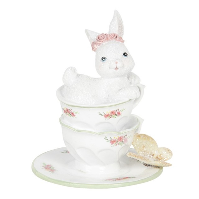 Decoratiune de Paste "Bunny in a Cup" 12*12*15 cm, Clayre&Eef