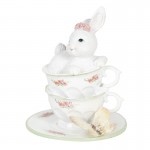 Decoratiune de Paste "Bunny in a Cup" 12*12*15 cm, Clayre&Eef