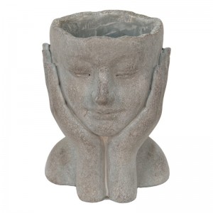 Vas decorativ din piatra 3x13x18 cm, Clayre & Eef Vas decorativ din piatra 3x13x18 cm, Clayre & Eef