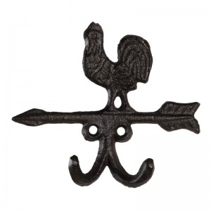 Cuier cu 2 agatatoare "Chicken" 12*2*10 cm, Clayre&Eef Cuier cu 2 agatatoare "Chicken" 12*2*10 cm, Clayre&Eef