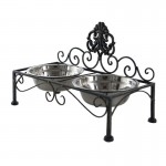 Set 2 boluri pentru hrana animale 39x19x25 cm, Clayre&Eef