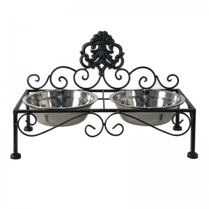 Set 2 boluri pentru hrana animale 39x19x25 cm, Clayre&Eef Set 2 boluri pentru hrana animale 39x19x25 cm, Clayre&Eef