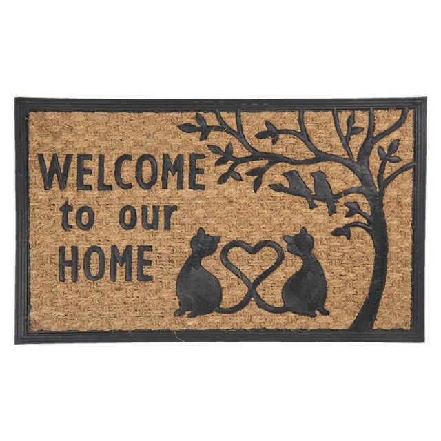 Covoras de intrare "Welcome To Our Home" 75x45 cm, Clayre & Eef