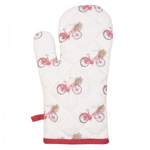 Manusa de bucatarie "Red Bicycle", Clayre & Eef Manusa de bucatarie "Red Bicycle", Clayre & Eef
