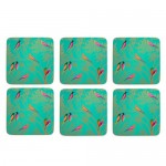 Pimpernel SARA MILLER CHELSEA GREEN Set 6 Coasters 10.5 x 10.5cm