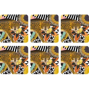 PIMPERNEL Floral Jungle Set 6 Coasters 10.5 x 10.5cm PIMPERNEL Floral Jungle Set 6 Coasters 10.5 x 10.5cm