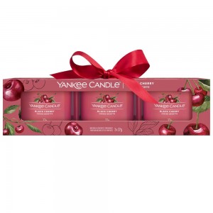 Yankee Candle Set 3 lumanari Mini in sticla Black Cherry Yankee Candle Set 3 lumanari Mini in sticla Black Cherry