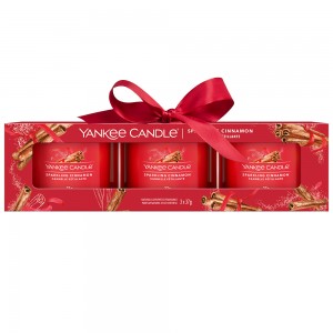Yankee Candle Set 3 lumanari Mini in sticla Sparkling Cinnamon