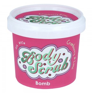 Exfoliant Vegan pentru corp Cranberry & Lime, Bomb Cosmetics, 375gr Exfoliant Vegan pentru corp Cranberry & Lime, Bomb Cosmetics, 375gr