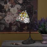 Lampa Tiffany "Tulip" 20x51cm, 1xE14 / Max 40W, Clayre & Eef