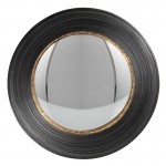 Oglinda decorativa, convexa, negru auriu Ø 34*6 cm