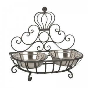 Bol pentru hrana animale 36x18x19 cm / 2x500 ml, Clayre&Eef Bol pentru hrana animale 36x18x19 cm / 2x500 ml, Clayre&Eef