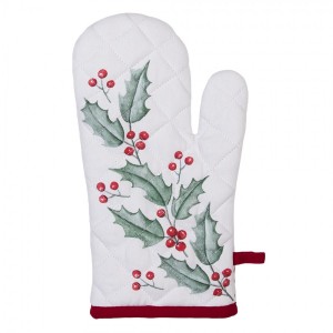 Craciun Manusa de bucatarie "Holly Christmas" 16x30cm, Clayre & Eef Craciun Manusa de bucatarie "Holly Christmas" 16x30cm, Clayre & Eef