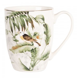 Cana "Tropical Birds" 12x8x10 cm / 360ml, Clayre & Eef Cana "Tropical Birds" 12x8x10 cm / 360ml, Clayre & Eef