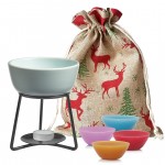 Set cadou Santa's Deer Arzator si ceara parfumata, Yankee Candle