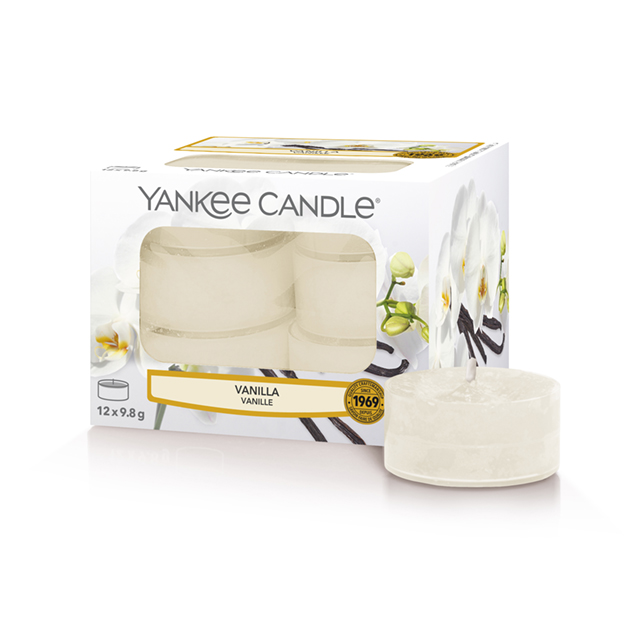 Set 12 lumanari parfumate tip pastila Vanilla, Yankee Candle