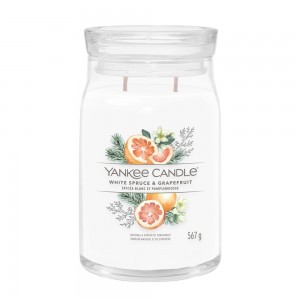 Yankee Candle Lumanare Parfumata Borcan Mare Signature White Spruce & Grapefruit Yankee Candle Lumanare Parfumata Borcan Mare Signature White Spruce & Grapefruit