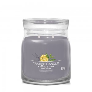 Yankee Candle Lumanare Parfumata Borcan Mediu Signature Black Tea & Lemon